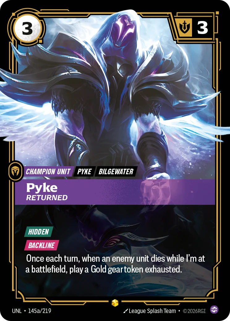 Pyke, Returned — Riftbound Showcase card UNL 145a