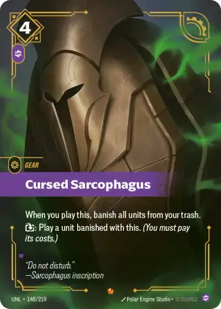 Cursed Sarcophagus — Riftbound Epic card UNL 148