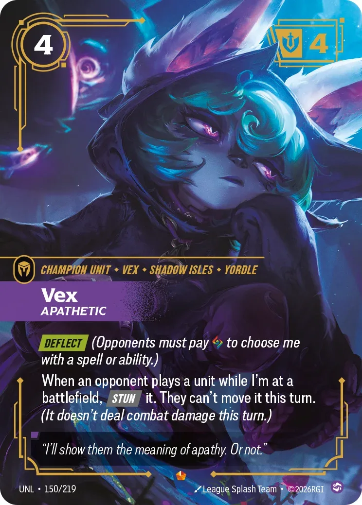 Vex, Apathetic — Riftbound Epic card UNL 150