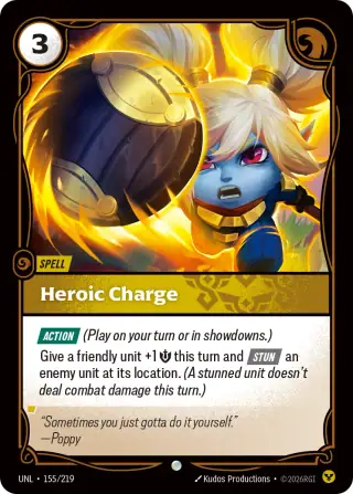 Heroic Charge — Riftbound card UNL 155