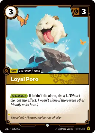 Loyal Poro — Riftbound card UNL 156