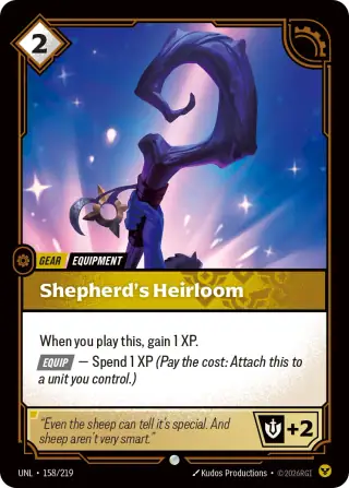 Shepherd's Heirloom — Riftbound card UNL 158