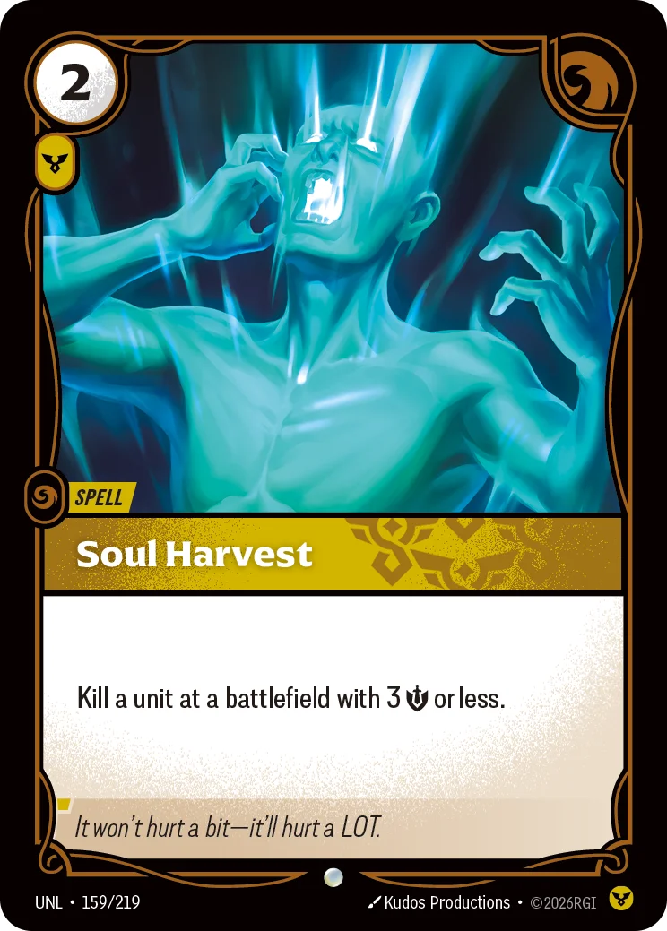 Soul Harvest — Riftbound card UNL 159