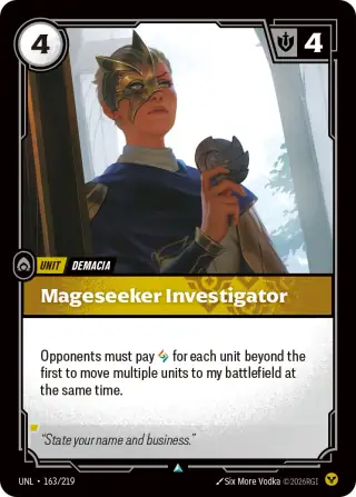 Mageseeker Investigator — Riftbound card UNL 163