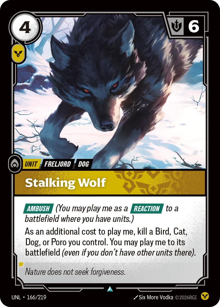 Stalking Wolf — Riftbound card UNL 166