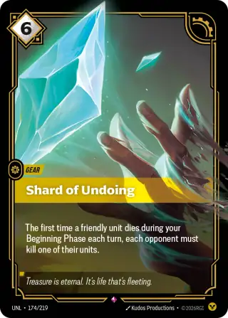 Shard of Undoing — Riftbound card UNL 174