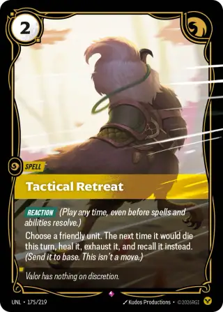 Tactical Retreat — Riftbound card UNL 175