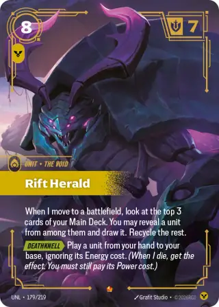 Rift Herald — Riftbound Epic card UNL 179