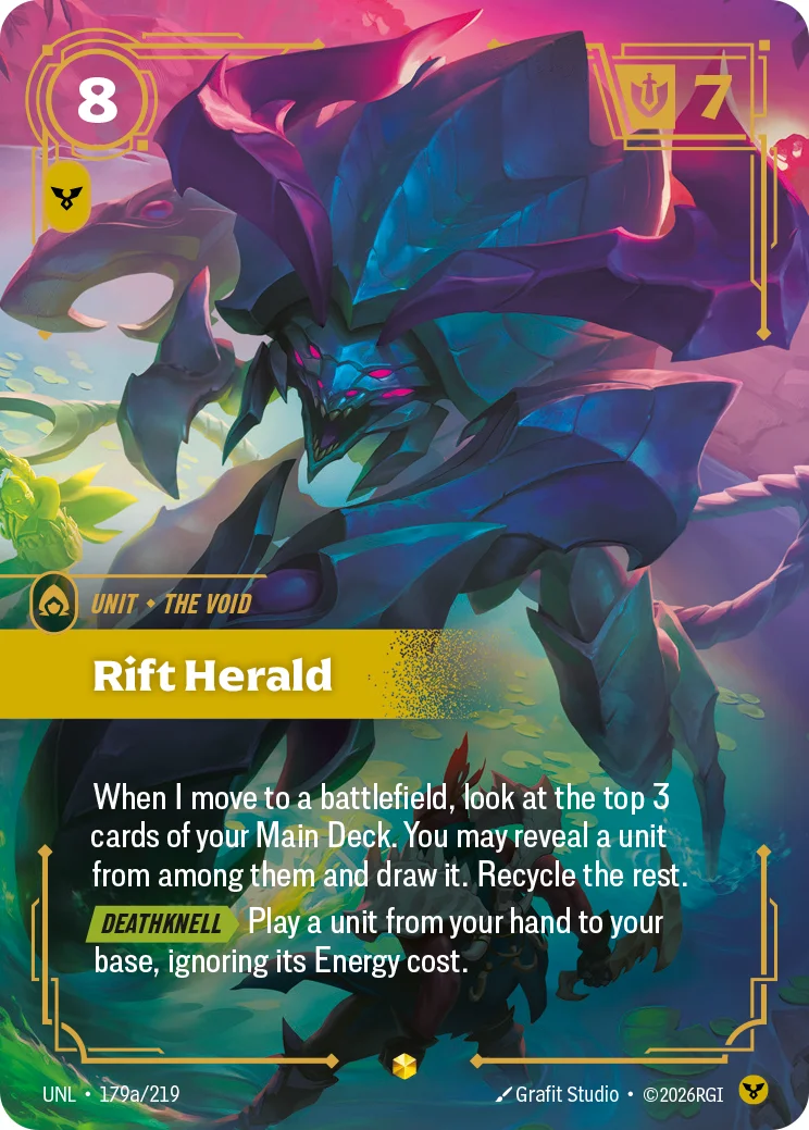Rift Herald — Riftbound Showcase card UNL 179a