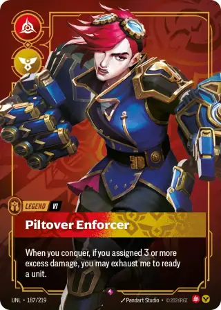 Vi, Piltover Enforcer — Riftbound promo card UNL 187
