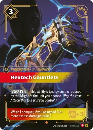 Hextech Gauntlets — Riftbound Epic card UNL 188