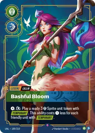 Lillia, Bashful Bloom — Riftbound card UNL 189