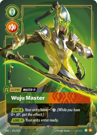 Master Yi, Wuju Master — Riftbound card UNL 191