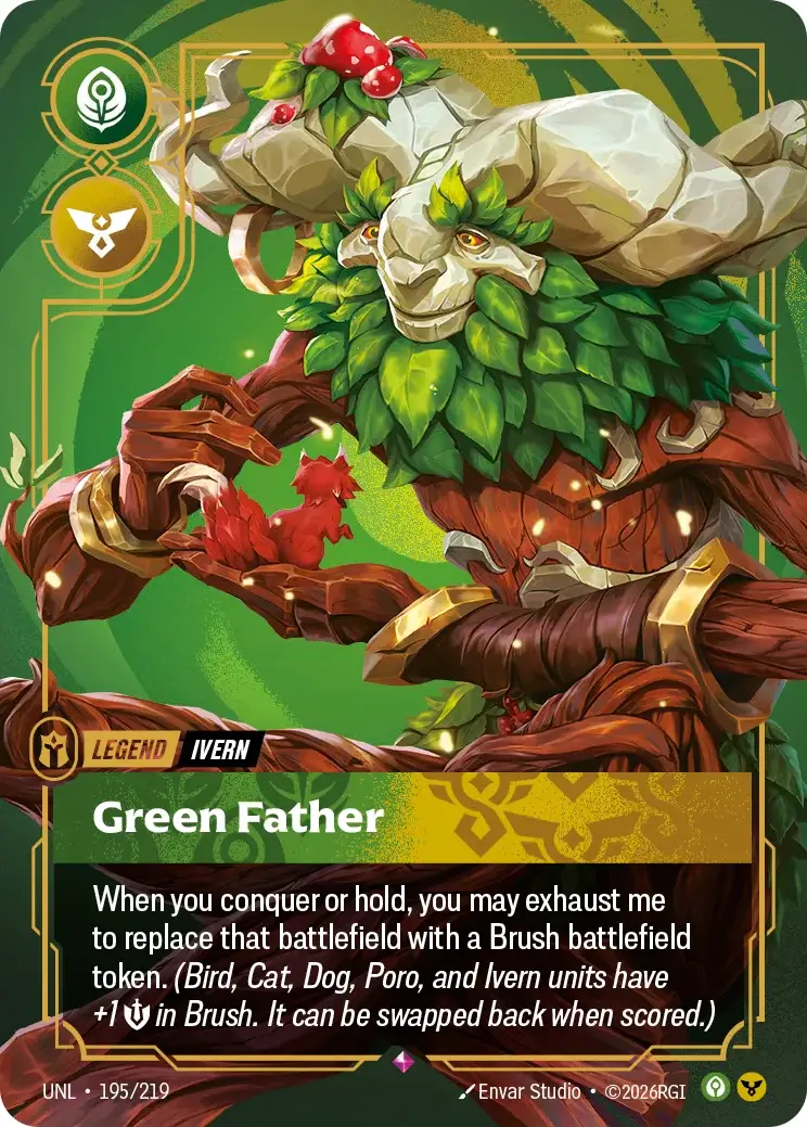 Ivern, Green Father — Riftbound promo card UNL 195