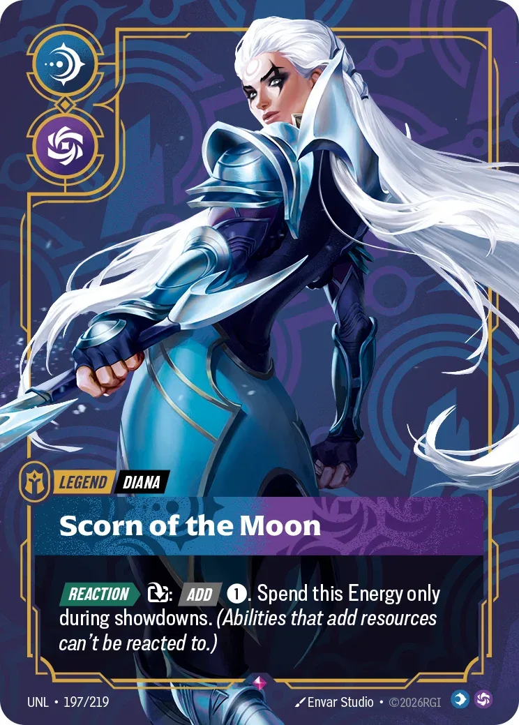 Diana, Scorn of the Moon — Riftbound promo card UNL 197