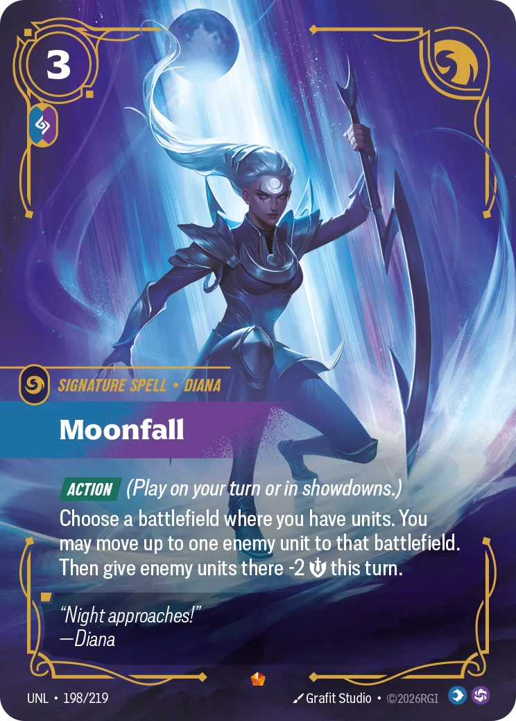 Moonfall — Riftbound Epic card UNL 198