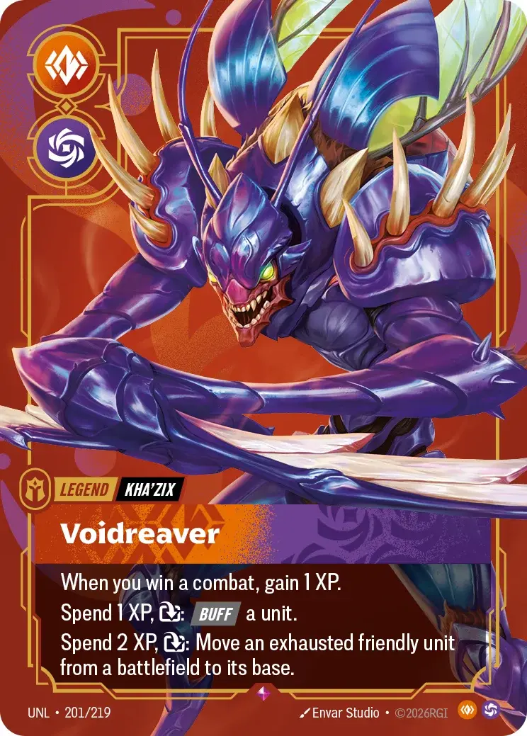 Kha'Zix, Voidreaver — Riftbound card UNL 201