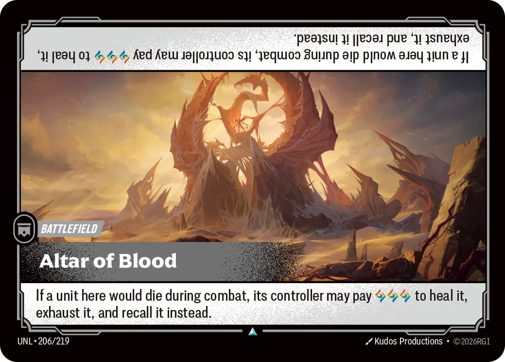Altar of Blood — Riftbound card UNL 206