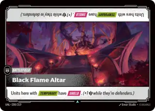 Black Flame Altar — Riftbound card UNL 208