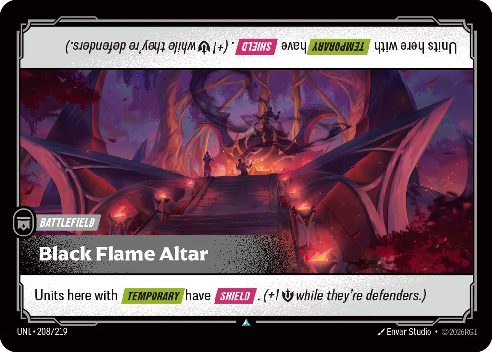 Black Flame Altar — Riftbound card UNL 208