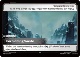 Forbidding Waste — Riftbound card UNL 210
