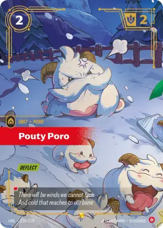 Pouty Poro — Riftbound overnumbered card UNL 220
