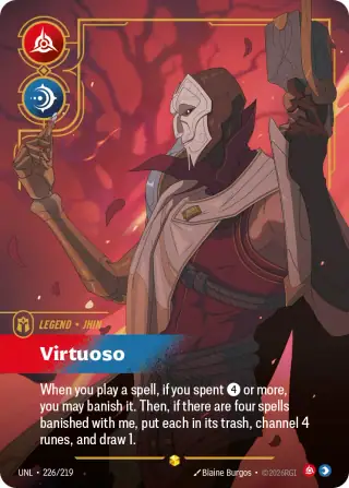 Jhin, Virtuoso — Riftbound overnumbered card UNL 226