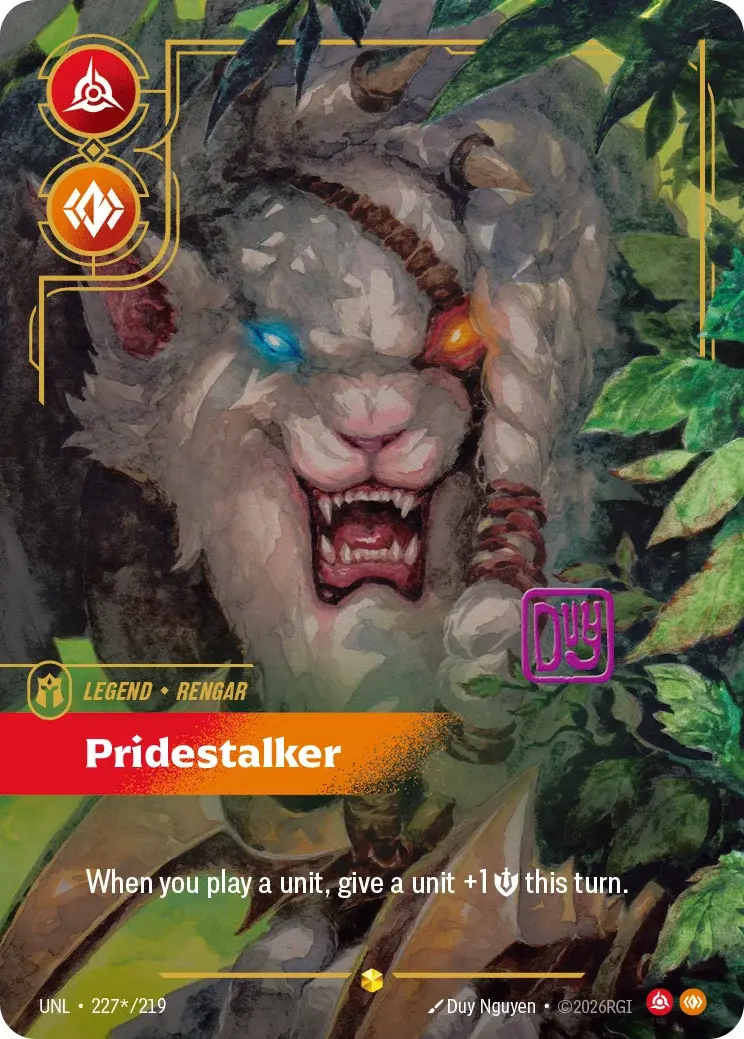 Rengar, Pridestalker — Riftbound signature card UNL 227