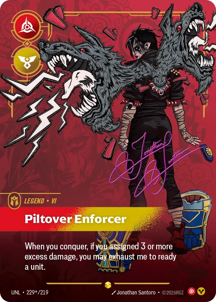 Vi, Piltover Enforcer — Riftbound signature card UNL 229