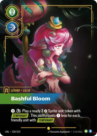 Lillia, Bashful Bloom — Riftbound overnumbered card UNL 230