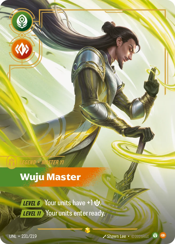 Master Yi, Wuju Master — Riftbound overnumbered card UNL 231
