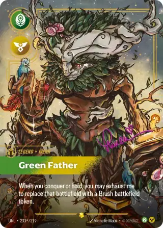 Ivern, Green Father — Riftbound signature card UNL 233