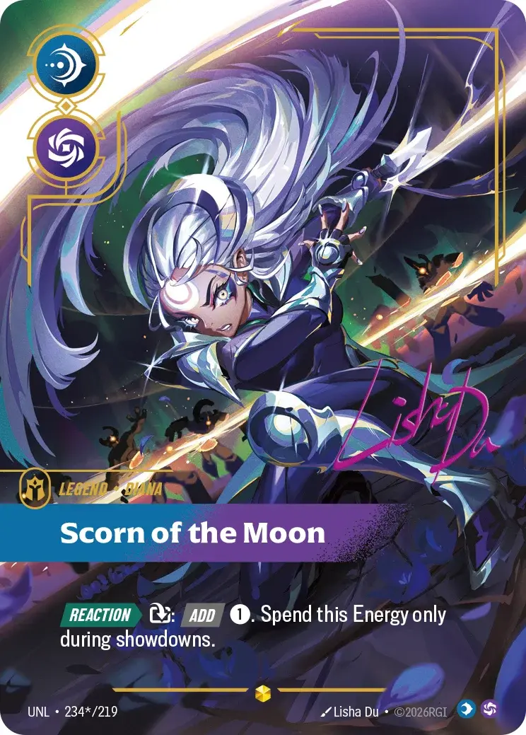 Diana, Scorn of the Moon — Riftbound signature card UNL 234