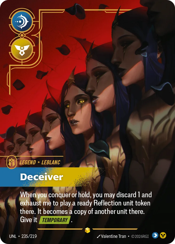 LeBlanc, Deceiver — Riftbound overnumbered card UNL 235