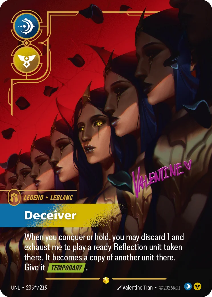 LeBlanc, Deceiver — Riftbound signature card UNL 235