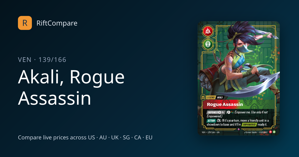 Akali Promo — Riftbound VEN 139/166