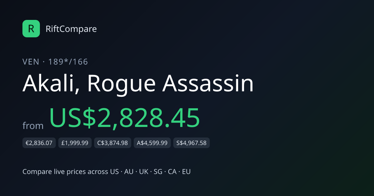 Akali, Rogue Assassin (Showcase, Signature) — Riftbound VEN 189