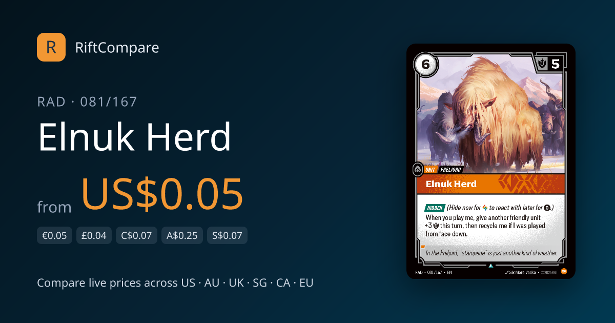 Elnuk Herd Price — Riftbound RAD 081/167