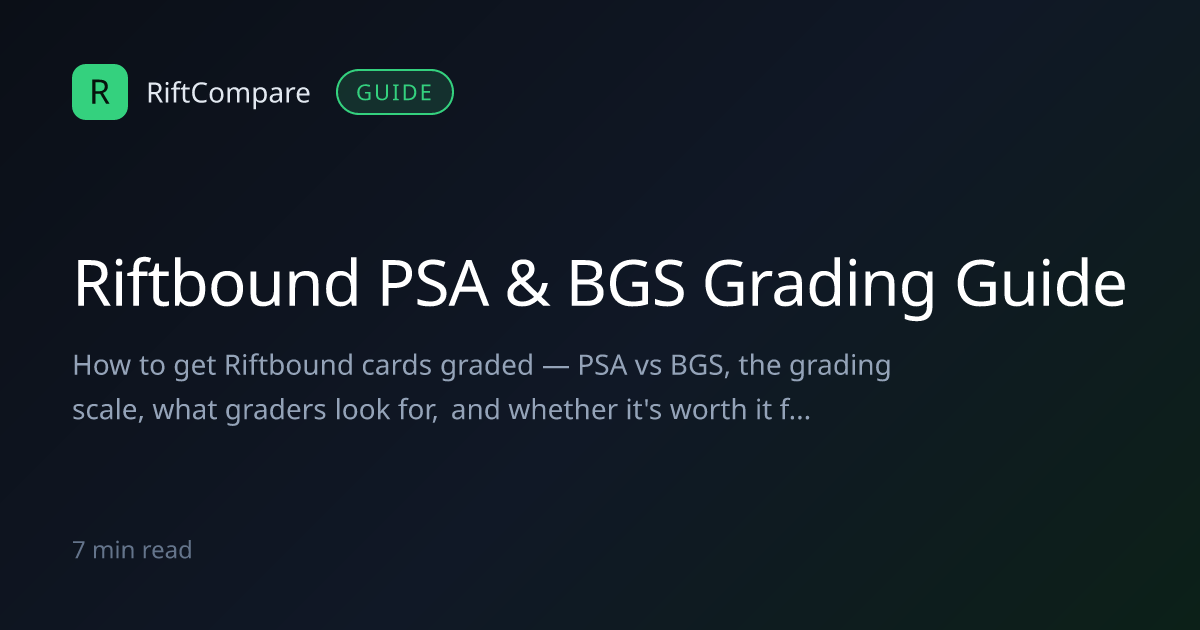 Riftbound PSA & BGS Grading Guide — RiftCompare
