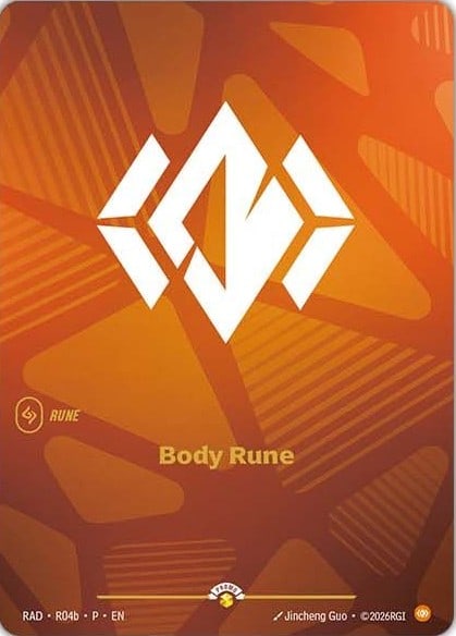 Body Rune — Riftbound promo card RAD R04B
