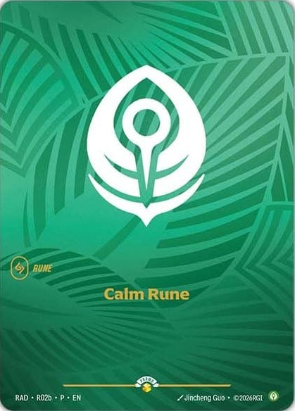 Calm Rune — Riftbound promo card RAD R02B