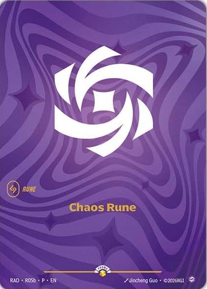 Chaos Rune — Riftbound promo card RAD R05B