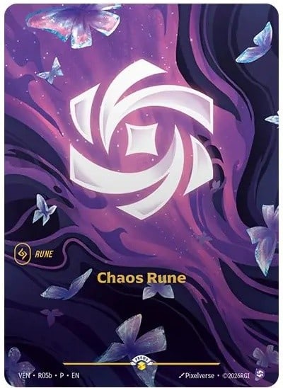 Chaos Rune — Riftbound promo card VEN R05B