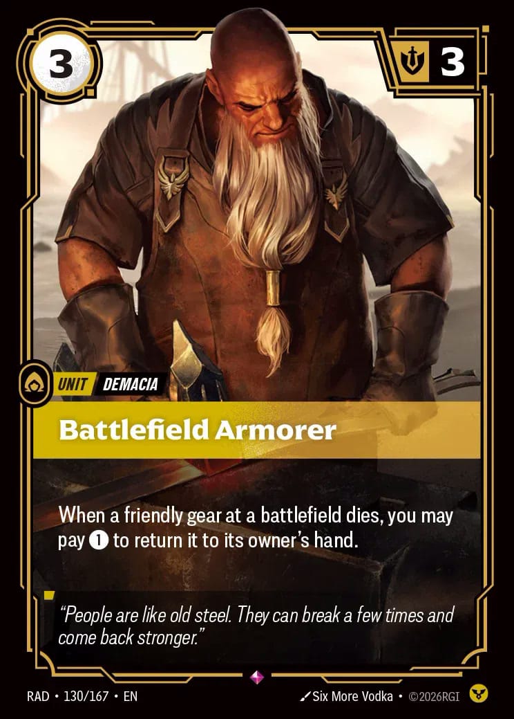 Battlefield Armorer — Riftbound card RAD 130