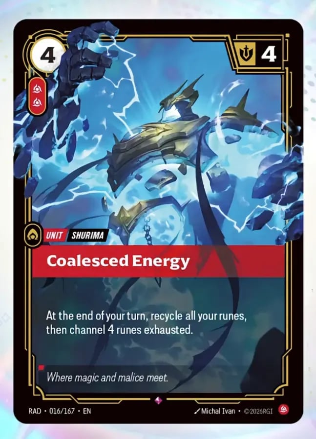 Coalesced Energy — Riftbound card RAD 016