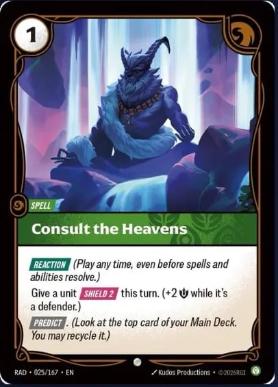 Consult the Heavens — Riftbound card RAD 025