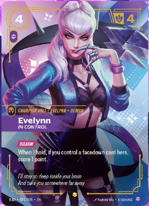 Evelynn, In Control — Riftbound Showcase card RAD SP3