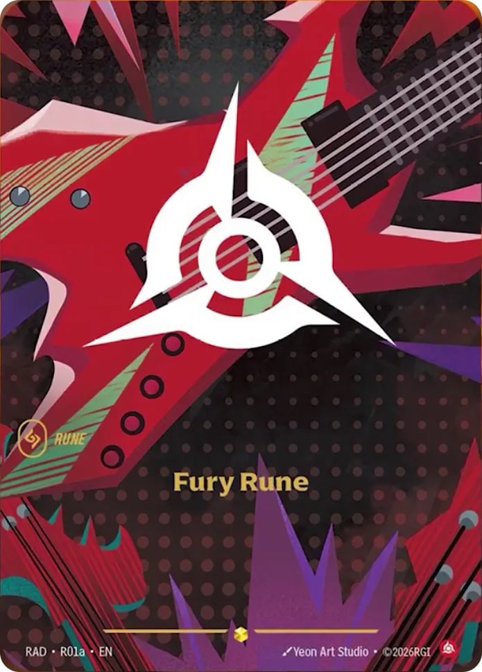 Fury Rune — Riftbound Showcase card RAD R01A