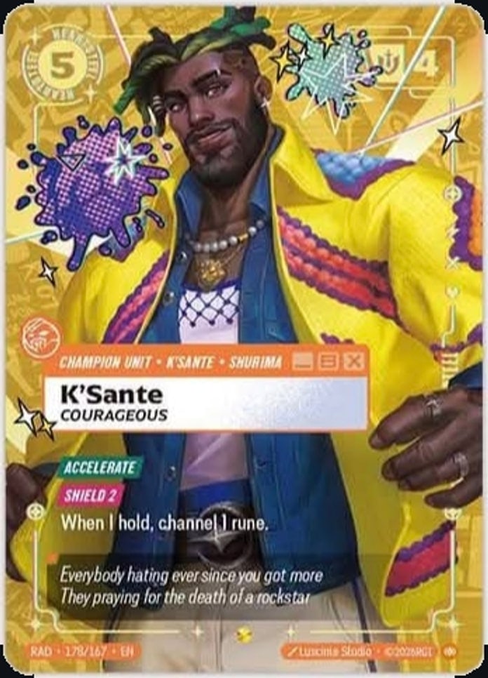 K'Sante, Courageous — Riftbound overnumbered card RAD 178