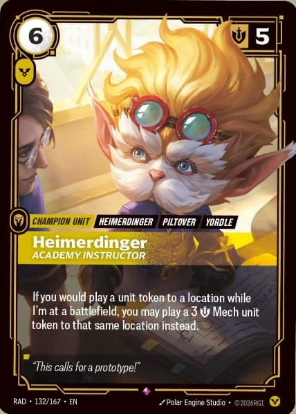 Heimerdinger, Academy Instructor — Riftbound card RAD 132